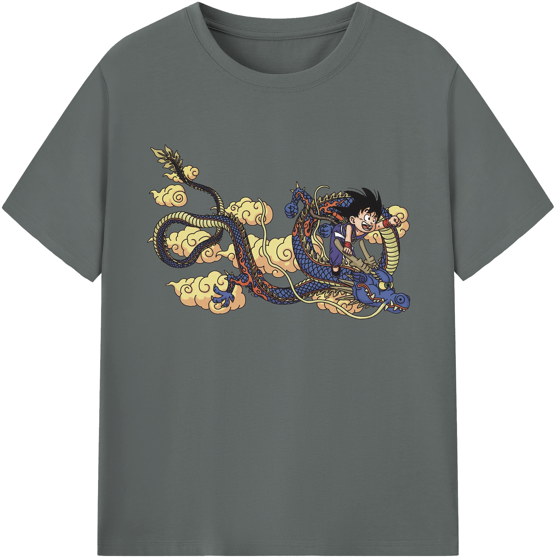 （画像用） ドラゴンボール 神龍 シェンロン DRAGON BALL Shenron 綿100％ メンズ半袖Tシャツ｜肌触りやわらか＆通気性